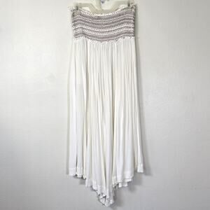 Free People Once Upon A Rainbow Strapless Jumpsuit Women's S Boho Chic Beachy